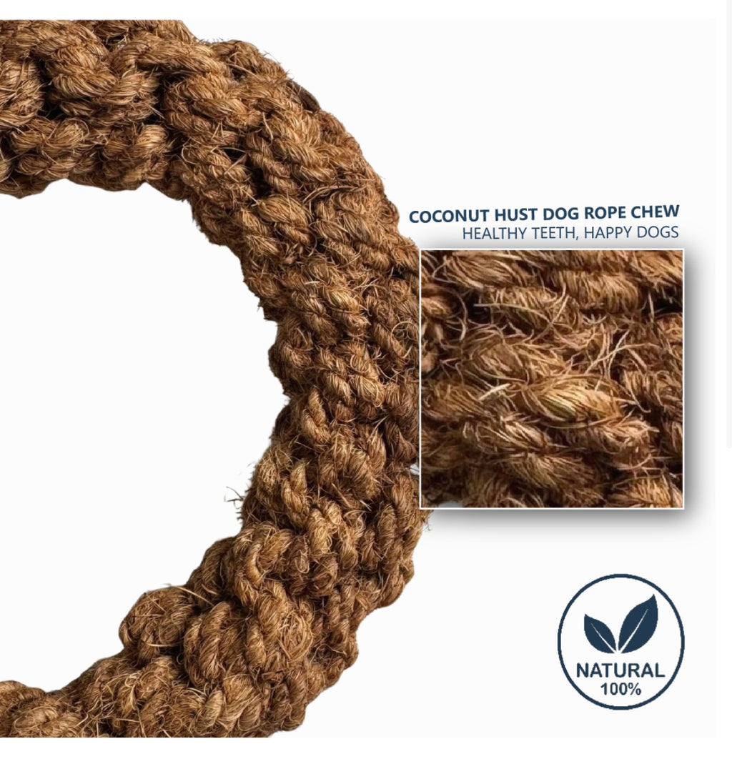 Who Can Chew ’Em? Dog Size Chart | Natural Coffee &amp; Cinnamon Wood Chews + Coconut Husk Rope Toys