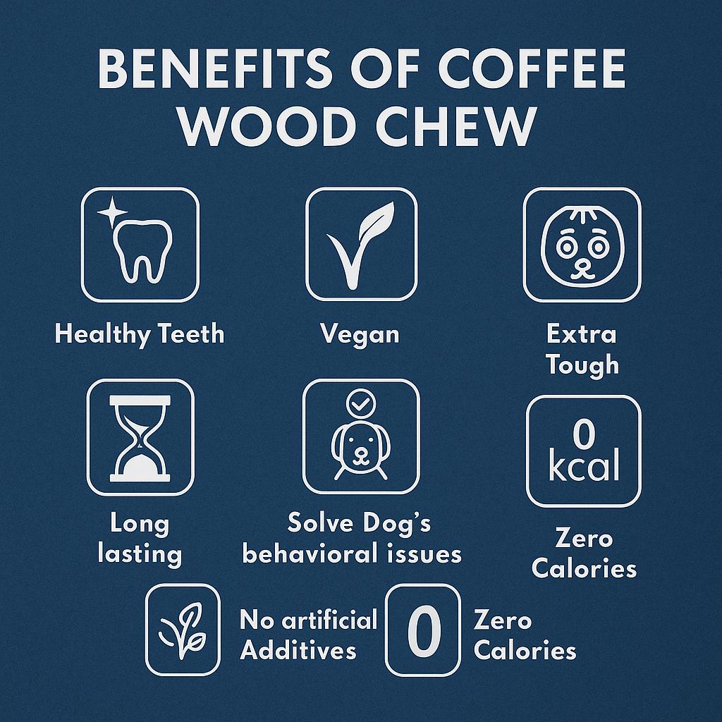 Who Can Chew ’Em? Dog Size Chart | Natural Coffee &amp; Cinnamon Wood Chews + Coconut Husk Rope Toys