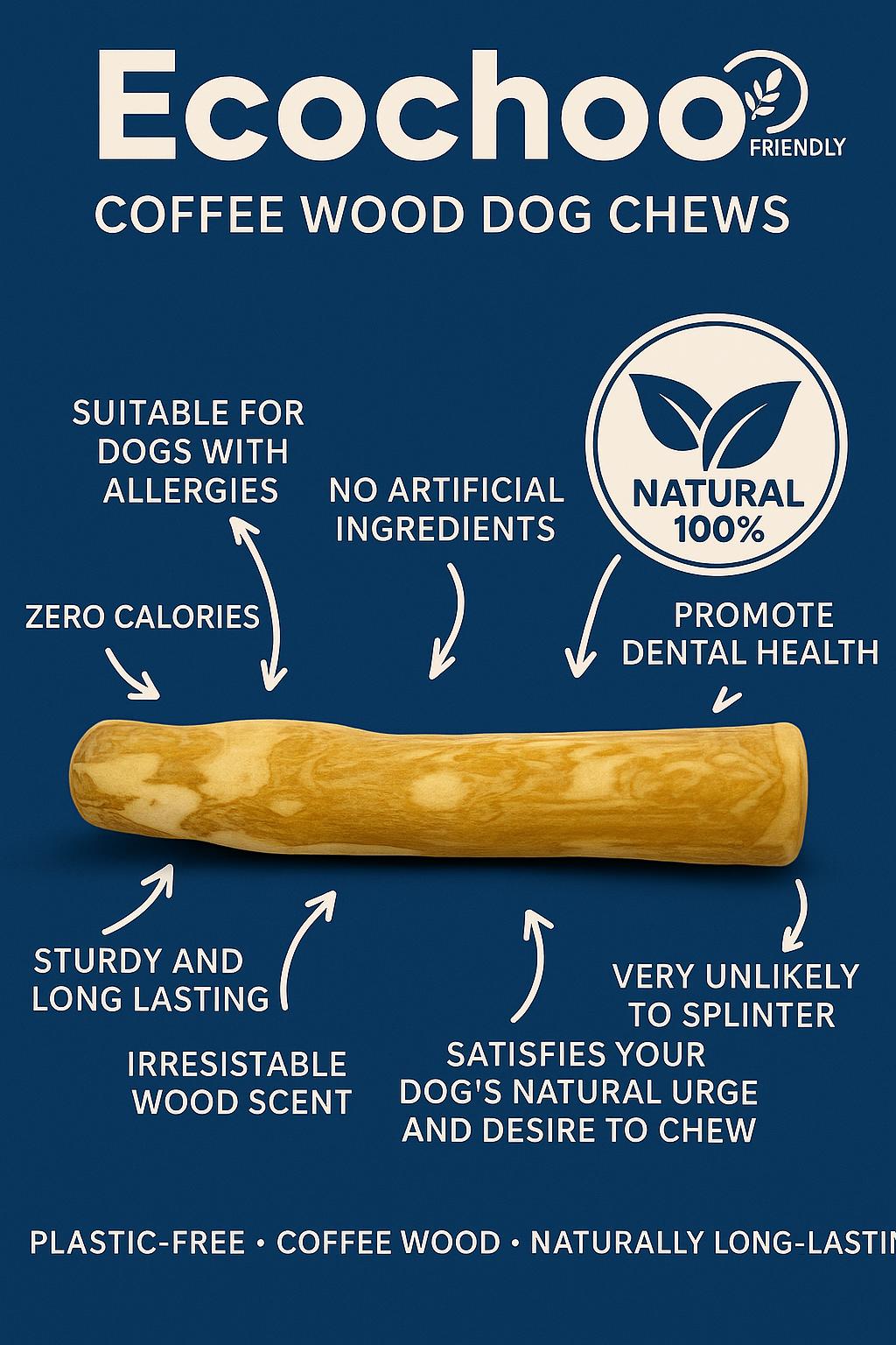 Who Can Chew ’Em? Dog Size Chart | Natural Coffee &amp; Cinnamon Wood Chews + Coconut Husk Rope Toys
