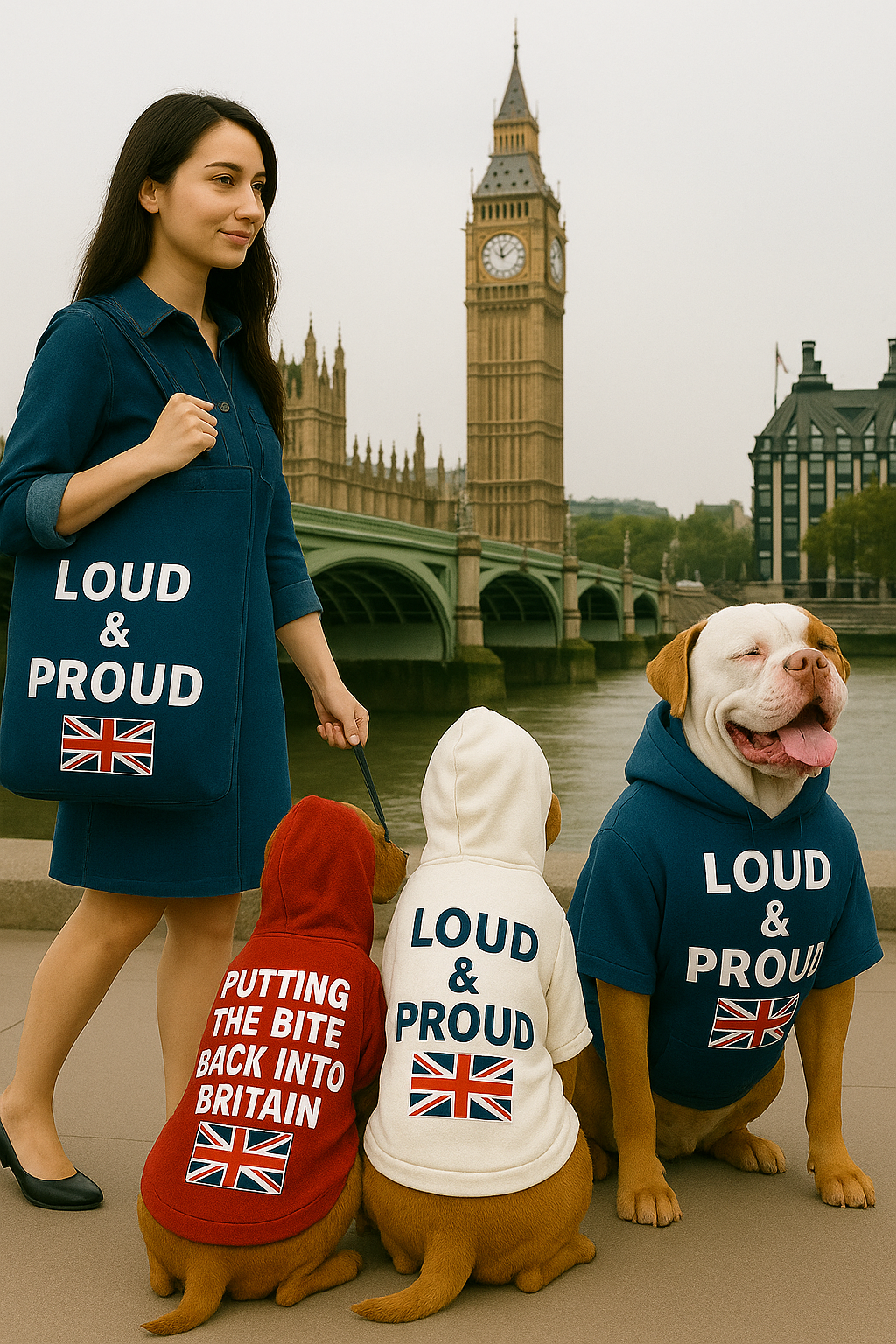 Loud & Proud UK Dog Hoodies with FREE BAG!