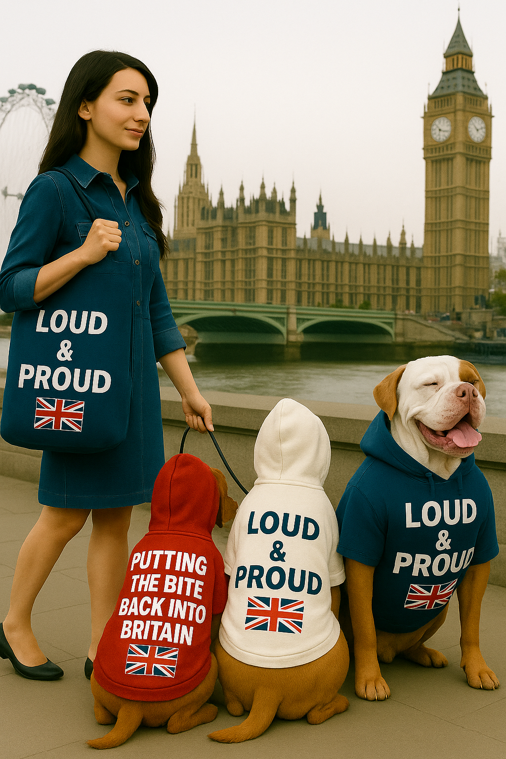 Loud & Proud UK Dog Hoodies with FREE BAG!