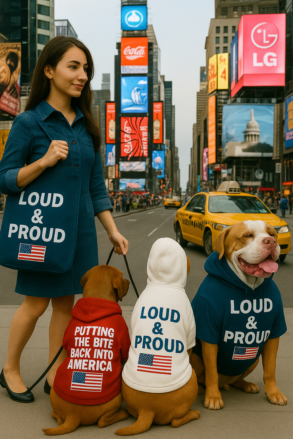 Loud & Proud USA Dog Hoodies with FREE BAG!