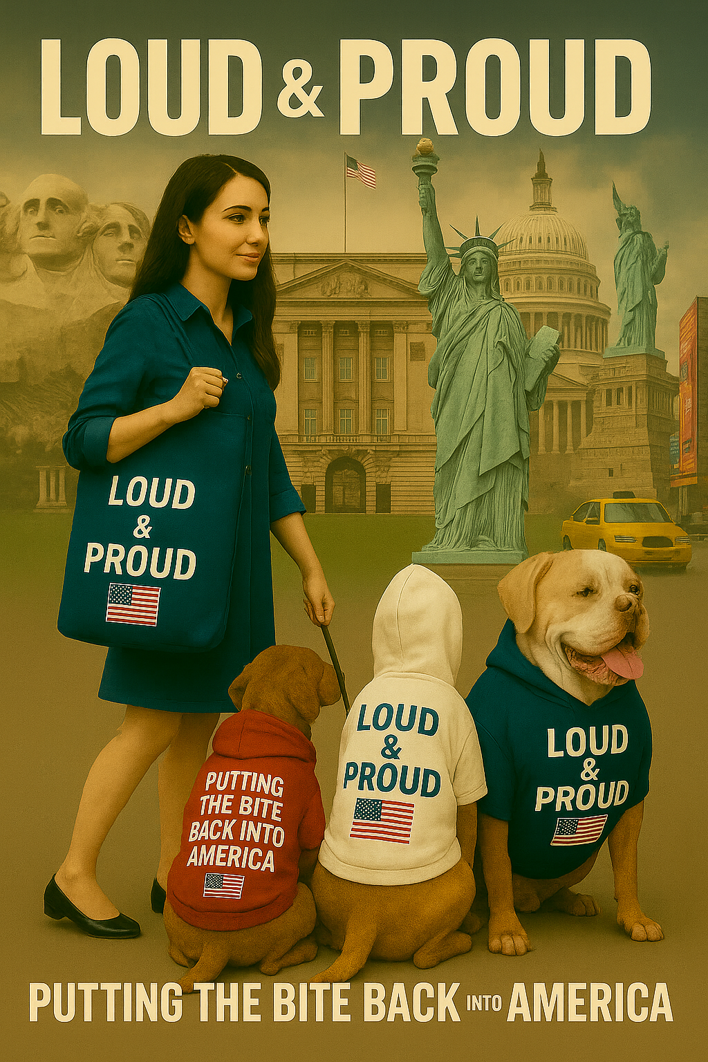 Loud & Proud USA Dog Hoodies with FREE BAG!