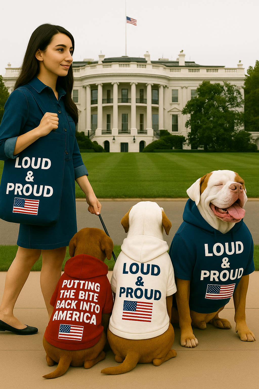 Loud & Proud USA Dog Hoodies with FREE BAG!